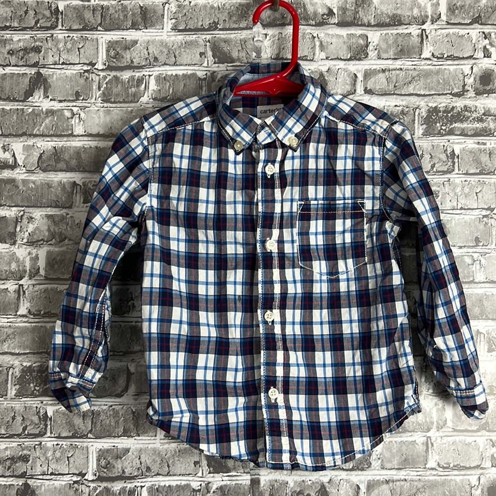 Carters's‎ boys long sleeve button up shirt